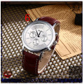 Yxl-333 2016 New Design Stainless Steel Unique Quartz Watch Leather Strap Wrist Watches Wholesale